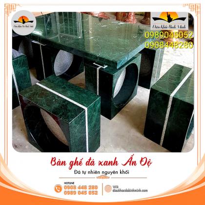 BÀN GHẾ ĐÁ XANH ẤN ĐỘ