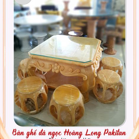 Bàn ghế đá ngọc Hoàng Long Pakitan