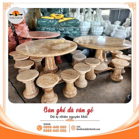 Bàn ghế đá vân gỗ